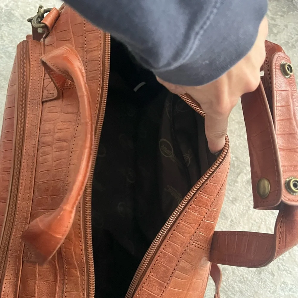 Brown Leather Carry On Bag - Picture 4 of 7